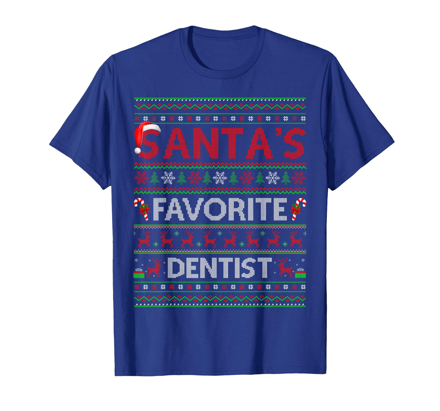 Santa Favorite Dentist Ugly Christmas Sweaters Funny Xmas T-Shirt