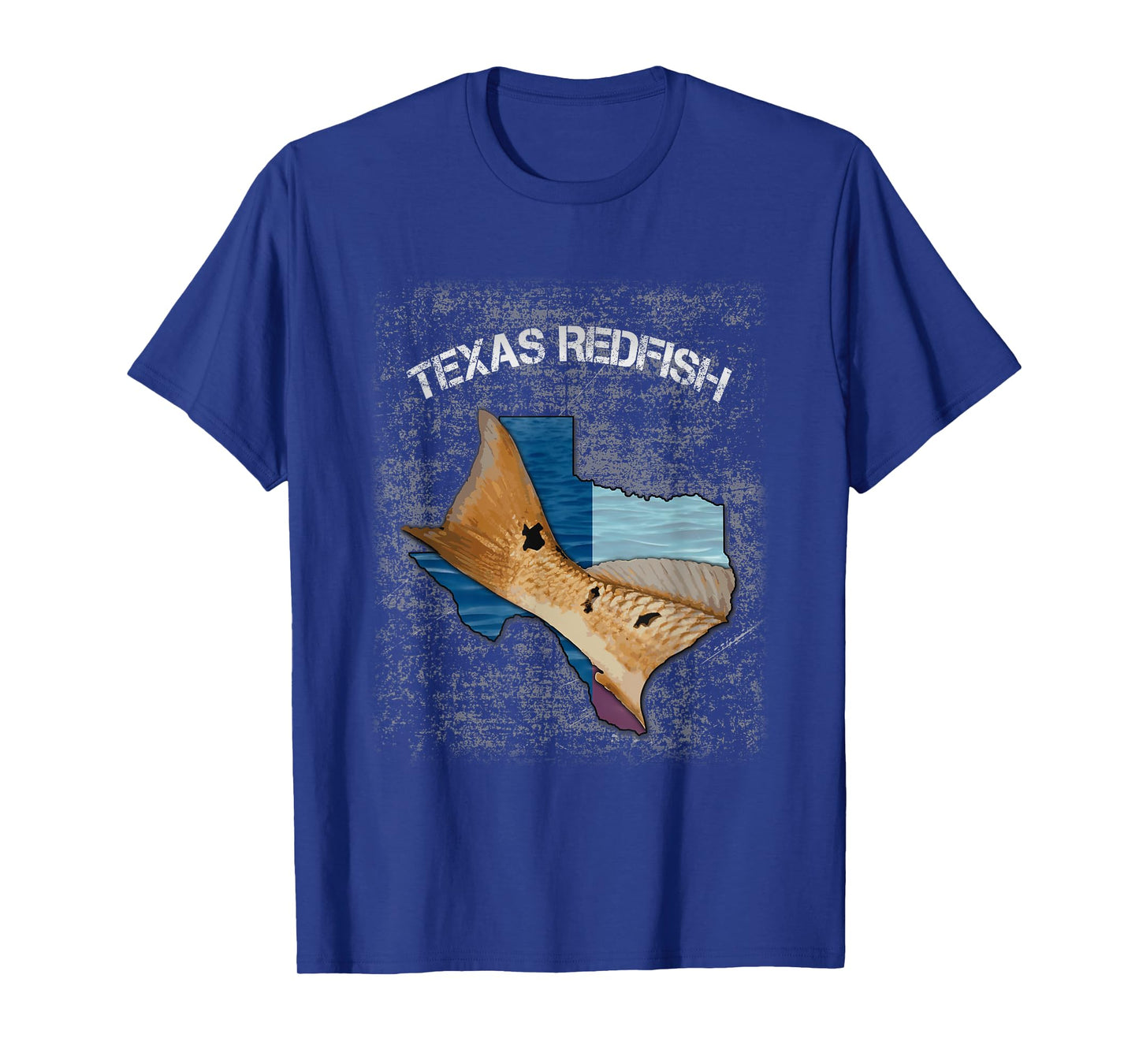 Texas Redfish Texas Flag Fishing Shirt
