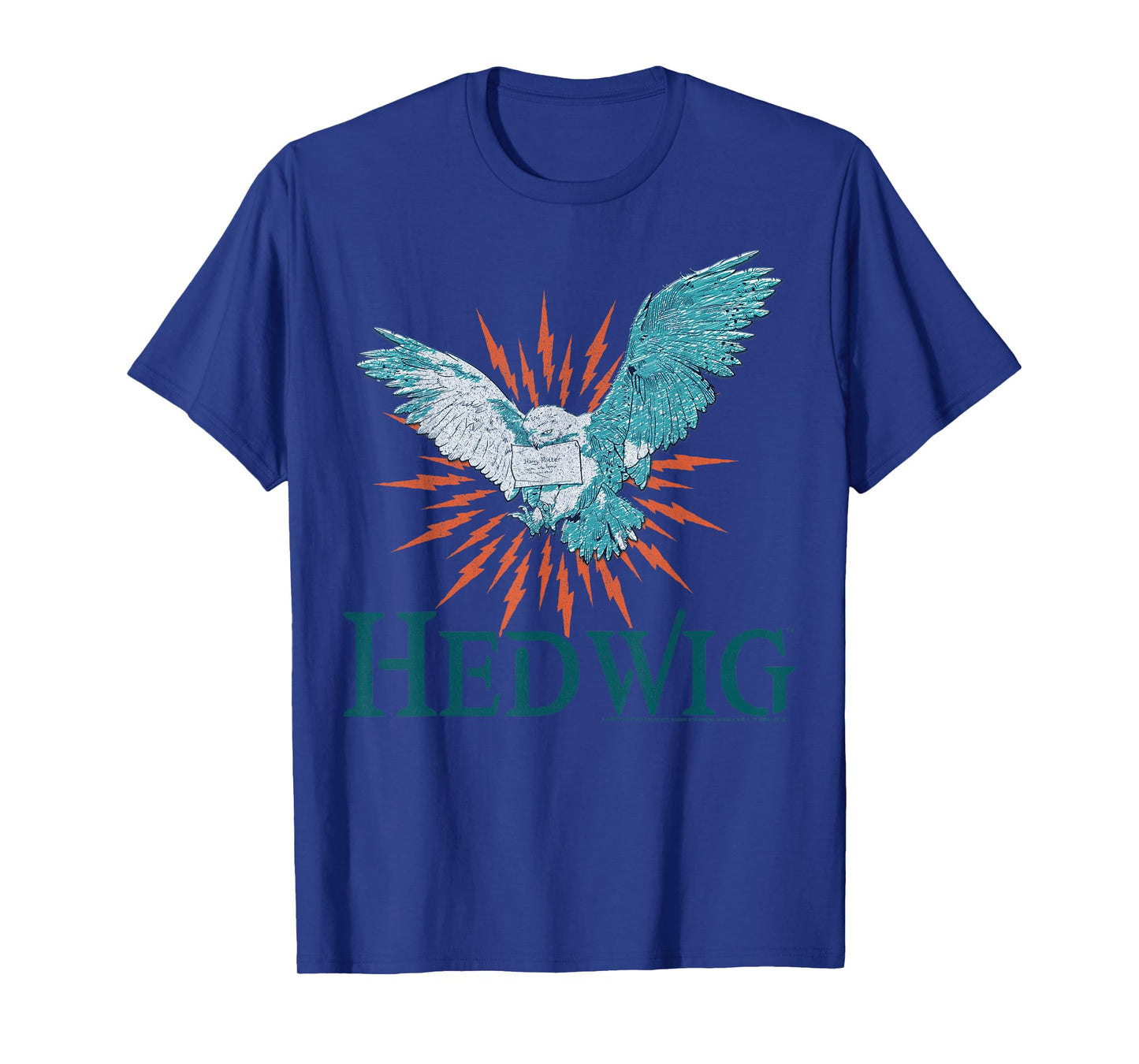 Harry Potter Official Hedwig Portrait T-Shirt - Men's Unisex Adult Black Short Sleeve Graphic Crew Neck Applique T-Shirt - Small