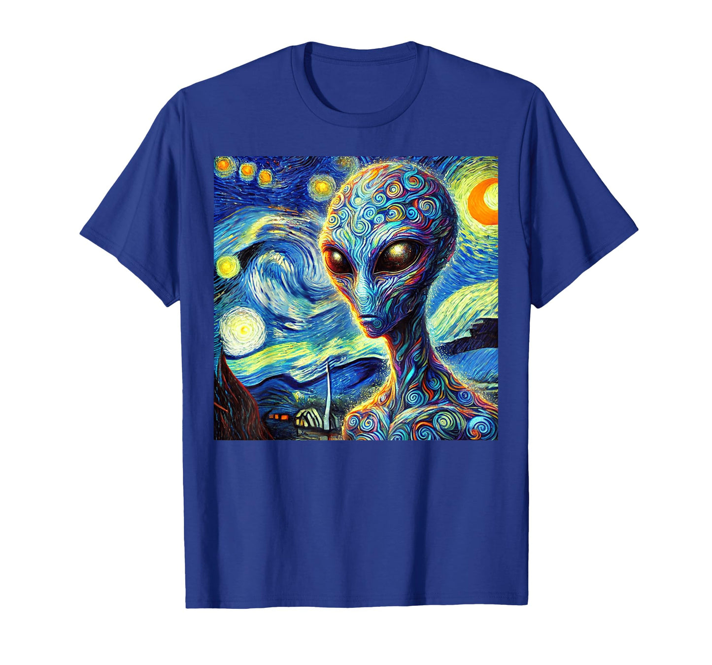 Aliens UFO Van Gogh Art T-Shirt