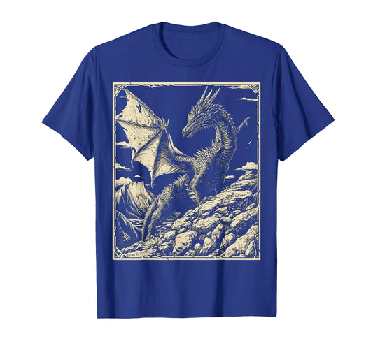Dragon Drawing Nature Animal Art Graphic Dragon T-Shirt