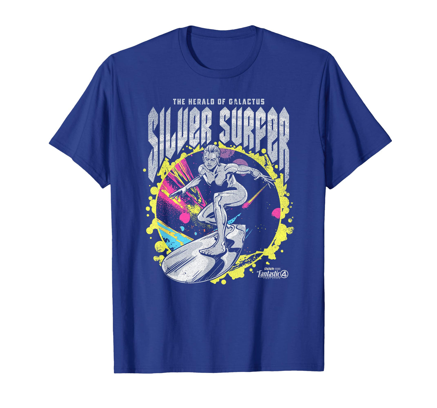Marvel The Fantastic Four: First Steps Silver Surfer Faded T-Shirt