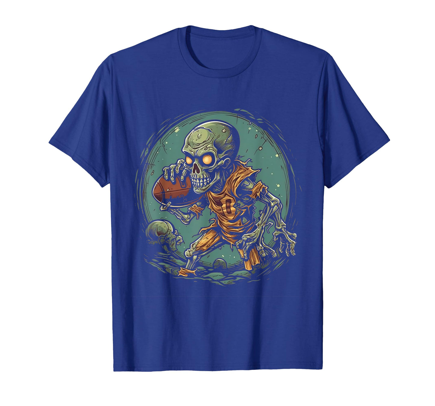Zombie Football Player Halloween Costume Sport Men Boys T-Shirt