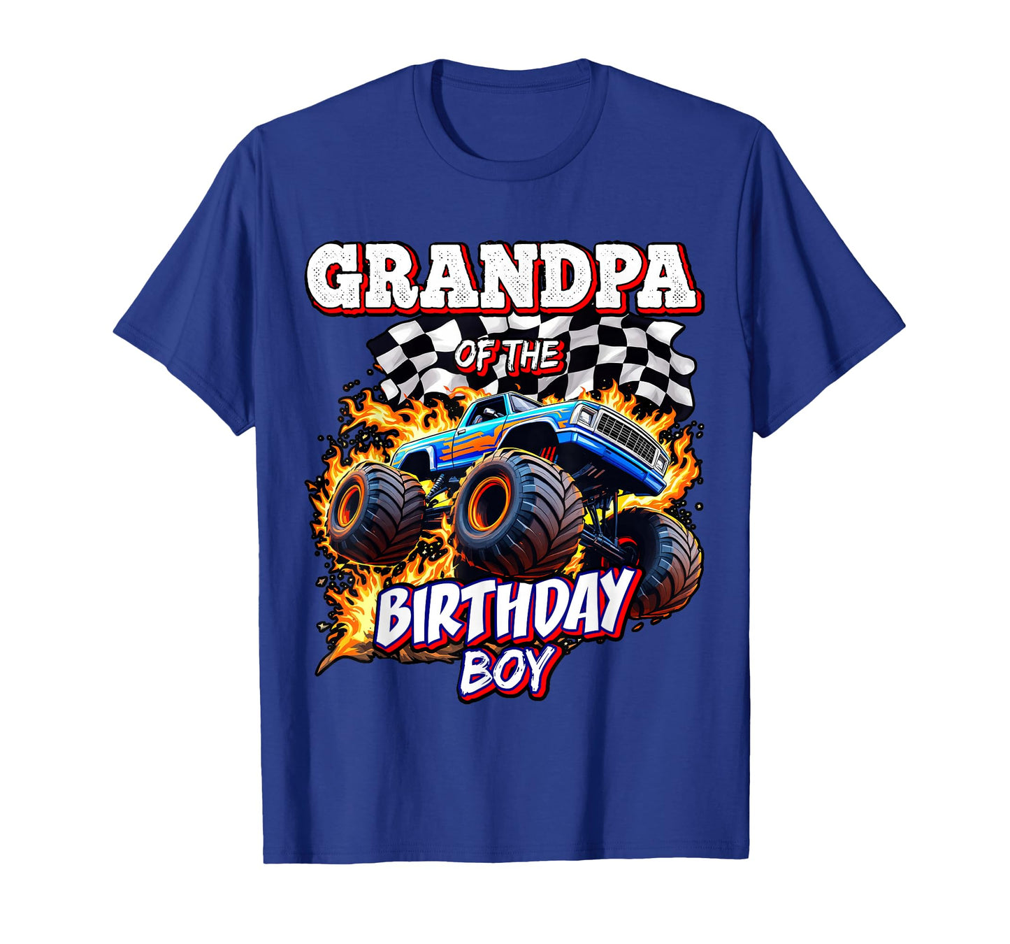 Grandpa of the Birthday Boy Monster Truck Birthday Party T-Shirt