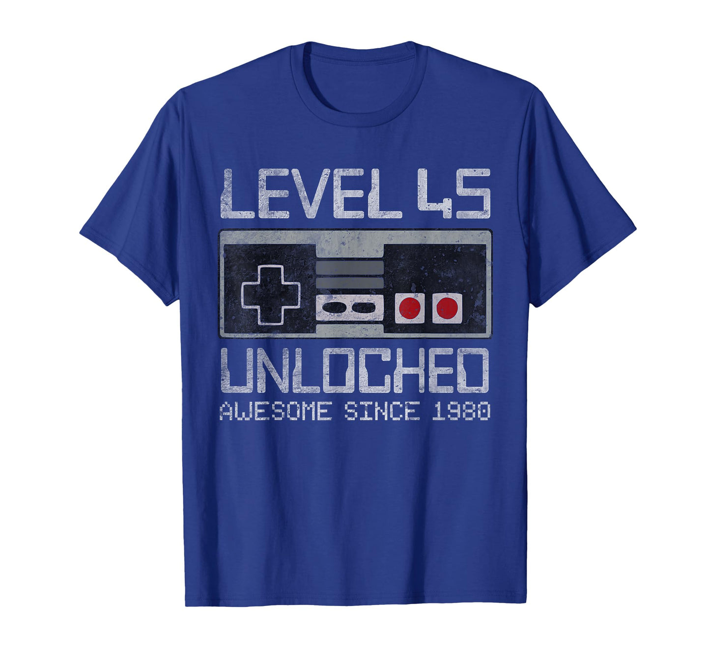 Level 45 Unlocked 45th Birthday 45 Year Old Video Gamer Men T-Shirt