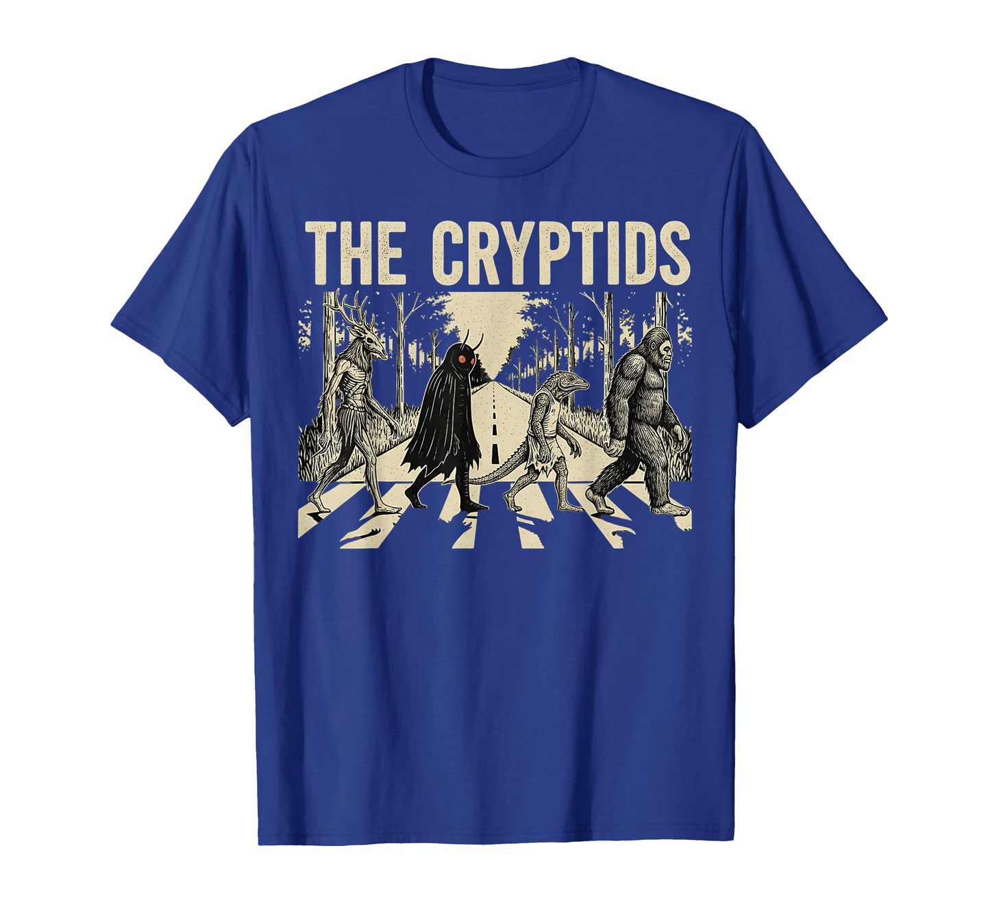 The Cryptids Funny Bigfoot Mothman Monster Halloween Graphic T-Shirt