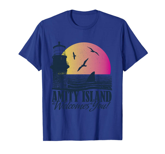 Jaws Amity Island Welcomes You Sunset Long Sleeve T-Shirt