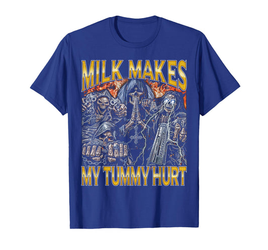 Milk Lactose - Edgy Skeleton Bootleg Cool Hard Skeleton Meme T-Shirt