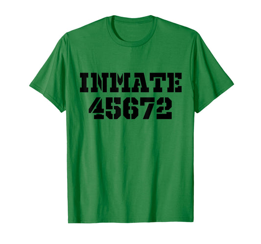 Jail Inmate 45672 Funny Prisoner Halloween Prison Costume T-Shirt