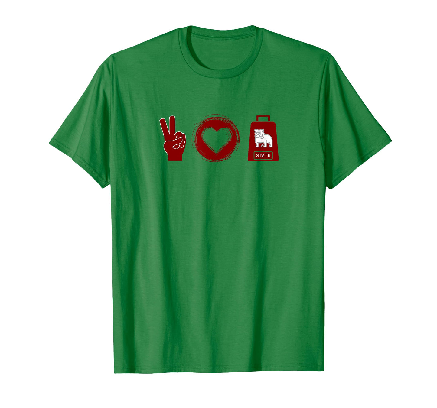 Peace, Love, Cowbell Mississippi Game Day T-Shirt
