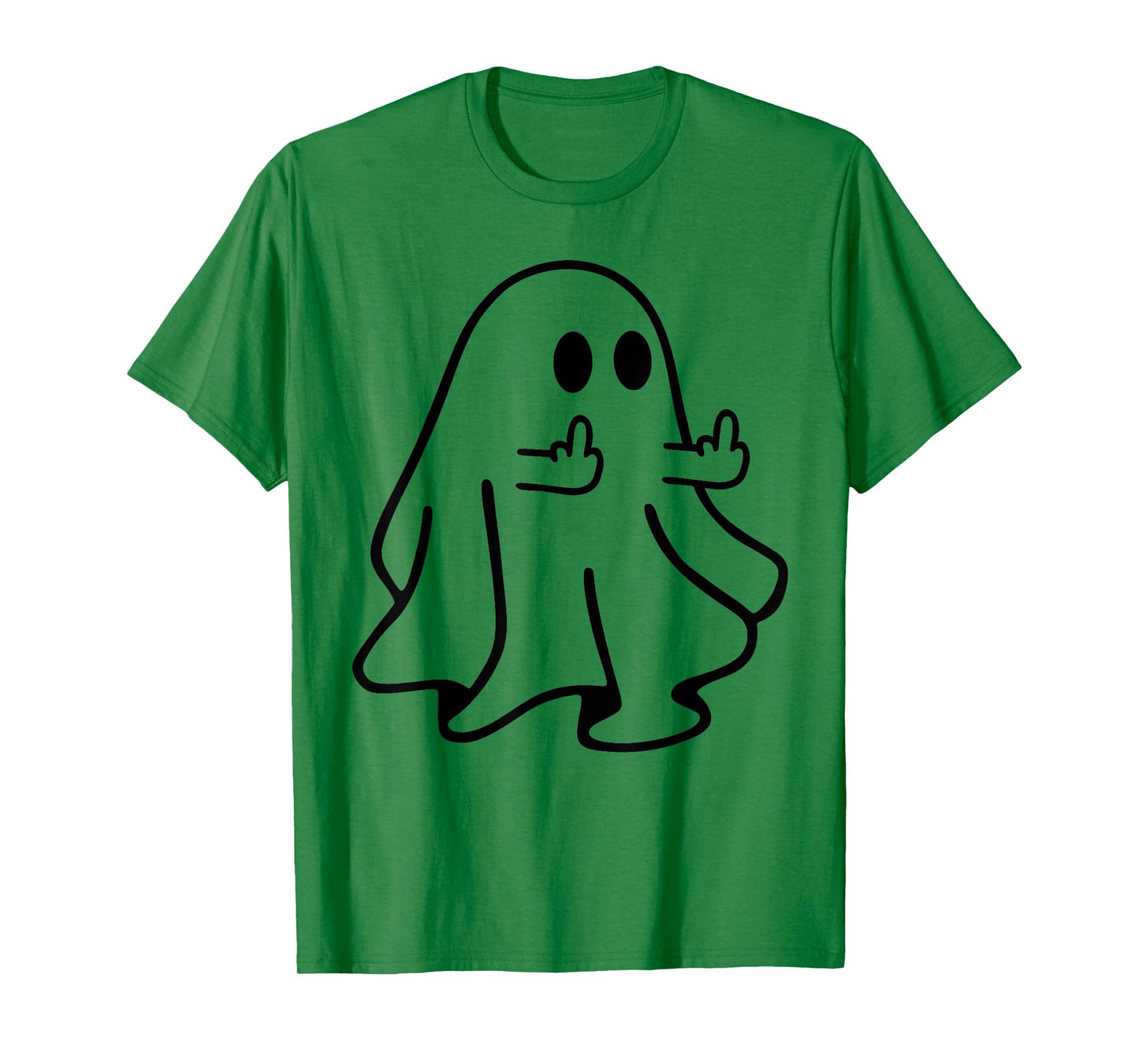 Boo Ghost Middle Finger Funny Halloween Costume Adult Joke T-Shirt