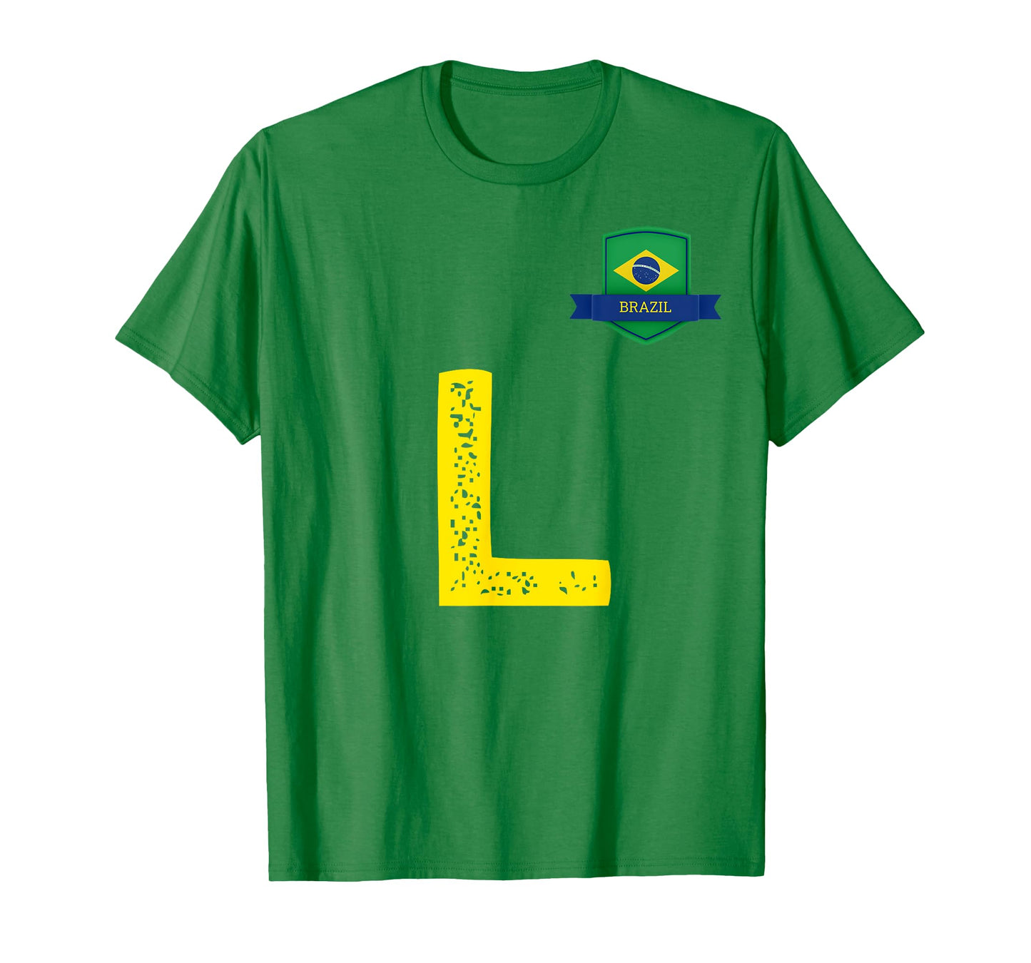 Brazil Human-Flag Letter L Brazil T-Shirt