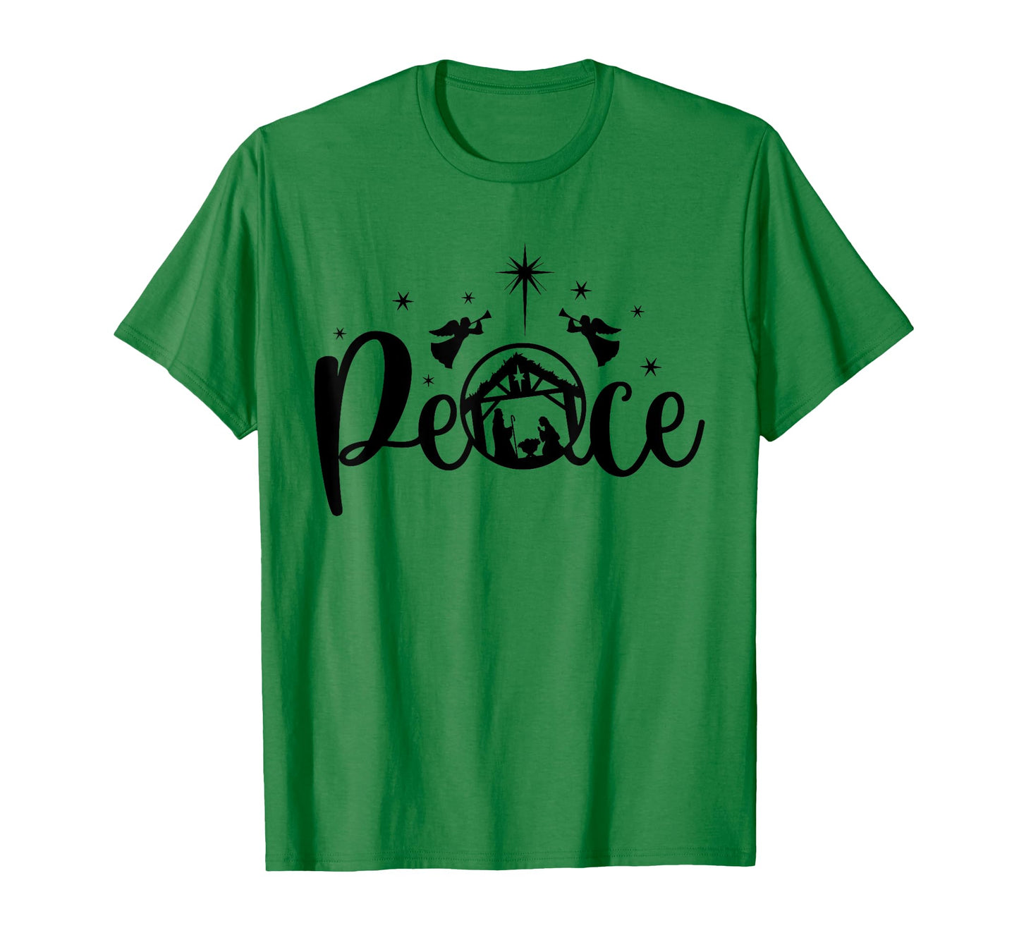 Peace Jesus Christian Christmas Nativity Scene XMAS Faith T-Shirt