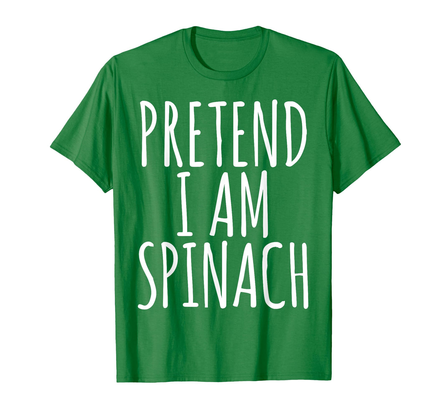 Funny Lazy Halloween PRETEND I AM SPINACH Costume Women Joke T-Shirt
