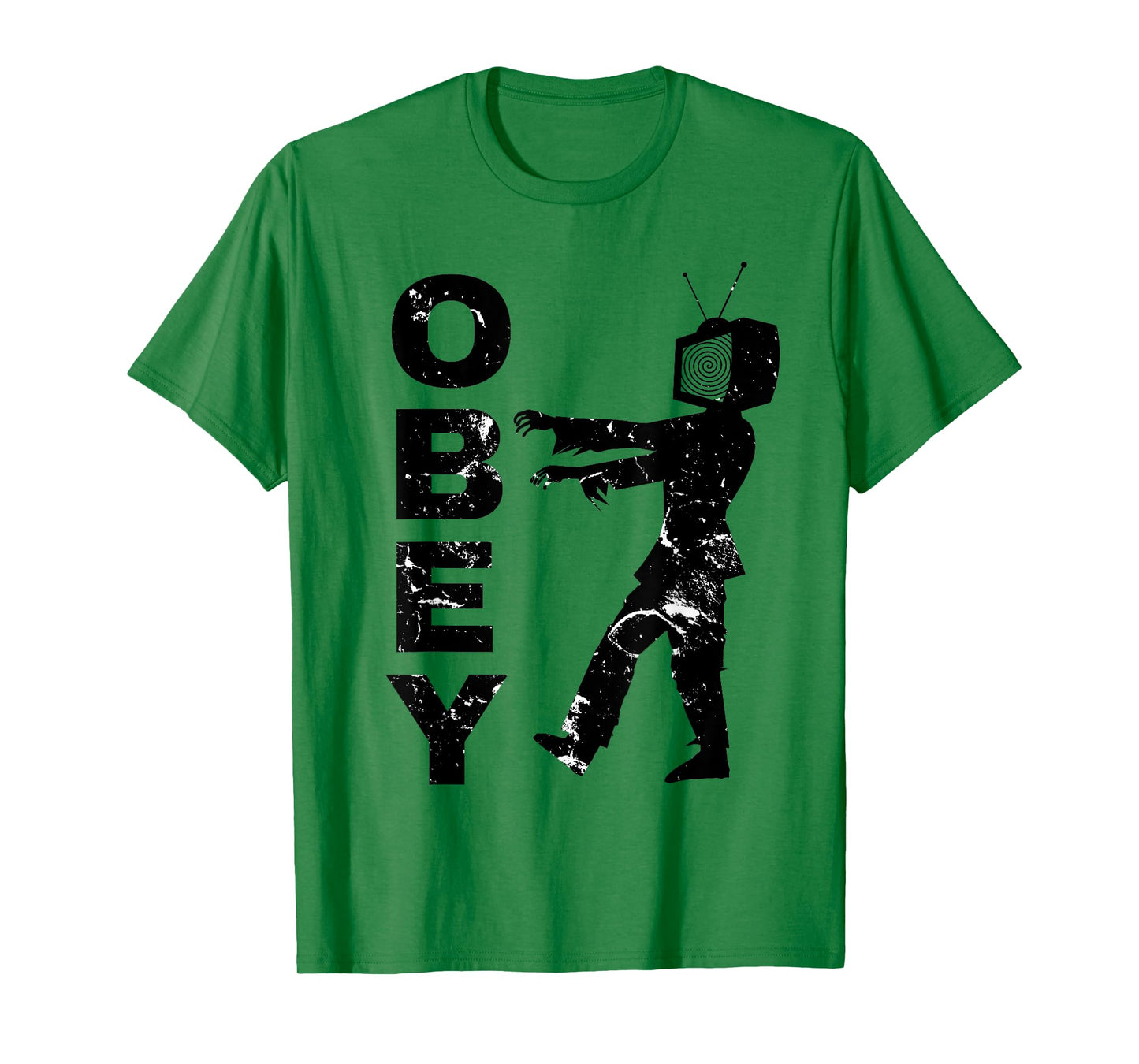 Obey TV Zombie Media Brainwashing Television T-Shirt