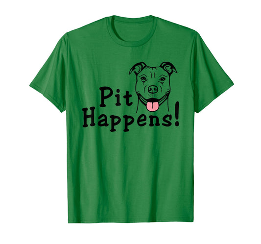 Pit Happens Pit Bull Mom Dog Bad Attitude Ladies Pitbull T-Shirt