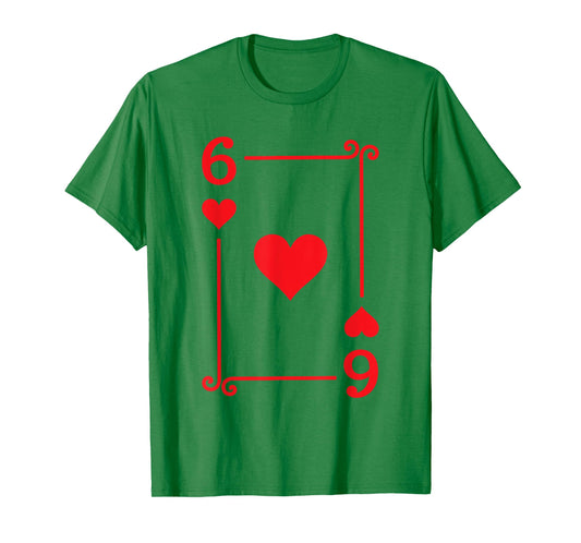 Playing Card Costume Tees - 6 Hearts Card - Six Card T-Shirt