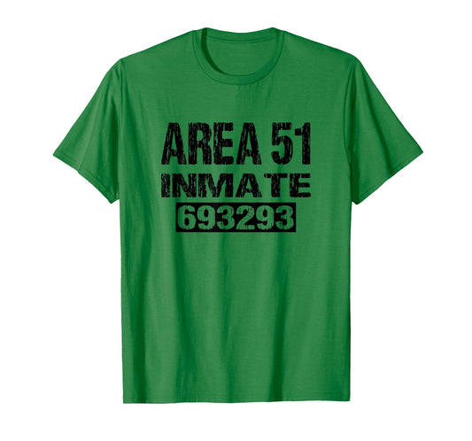 Area 51 Inmate Retro Halloween Costume Roswell Alien UFO T-Shirt