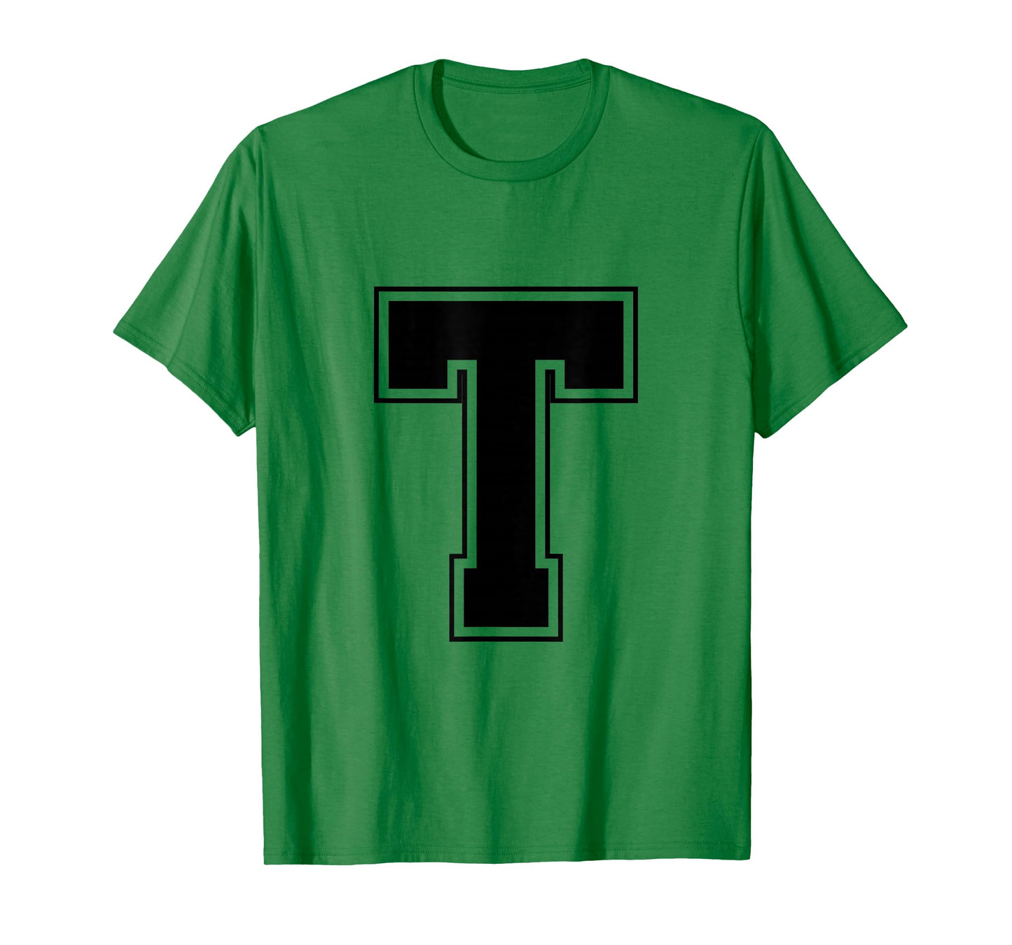 Letter T Big Bold Capital Varsity Alphabet Monogram T-Shirt