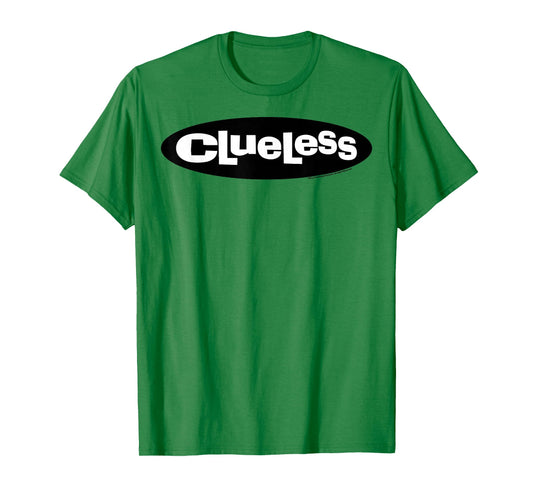 Clueless Logo Black Circle White Letters Graphic T-Shirt T-Shirt
