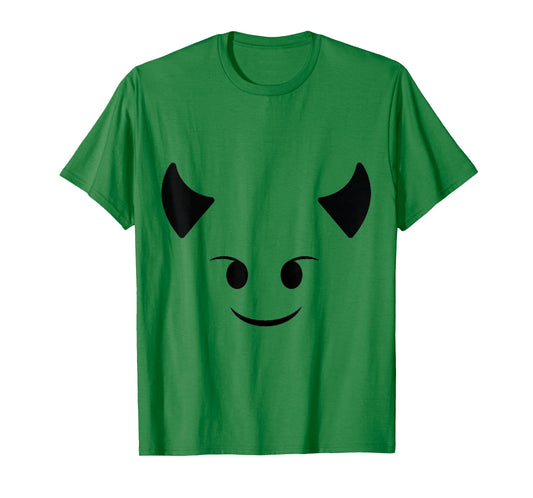 Devil Emoticon Costume Devil Emoticon Shirt Red Halloween T-Shirt