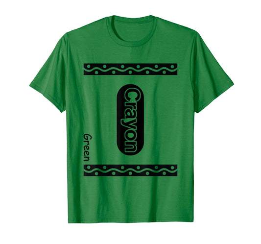Green Crayon Costumes For Adults T-Shirt