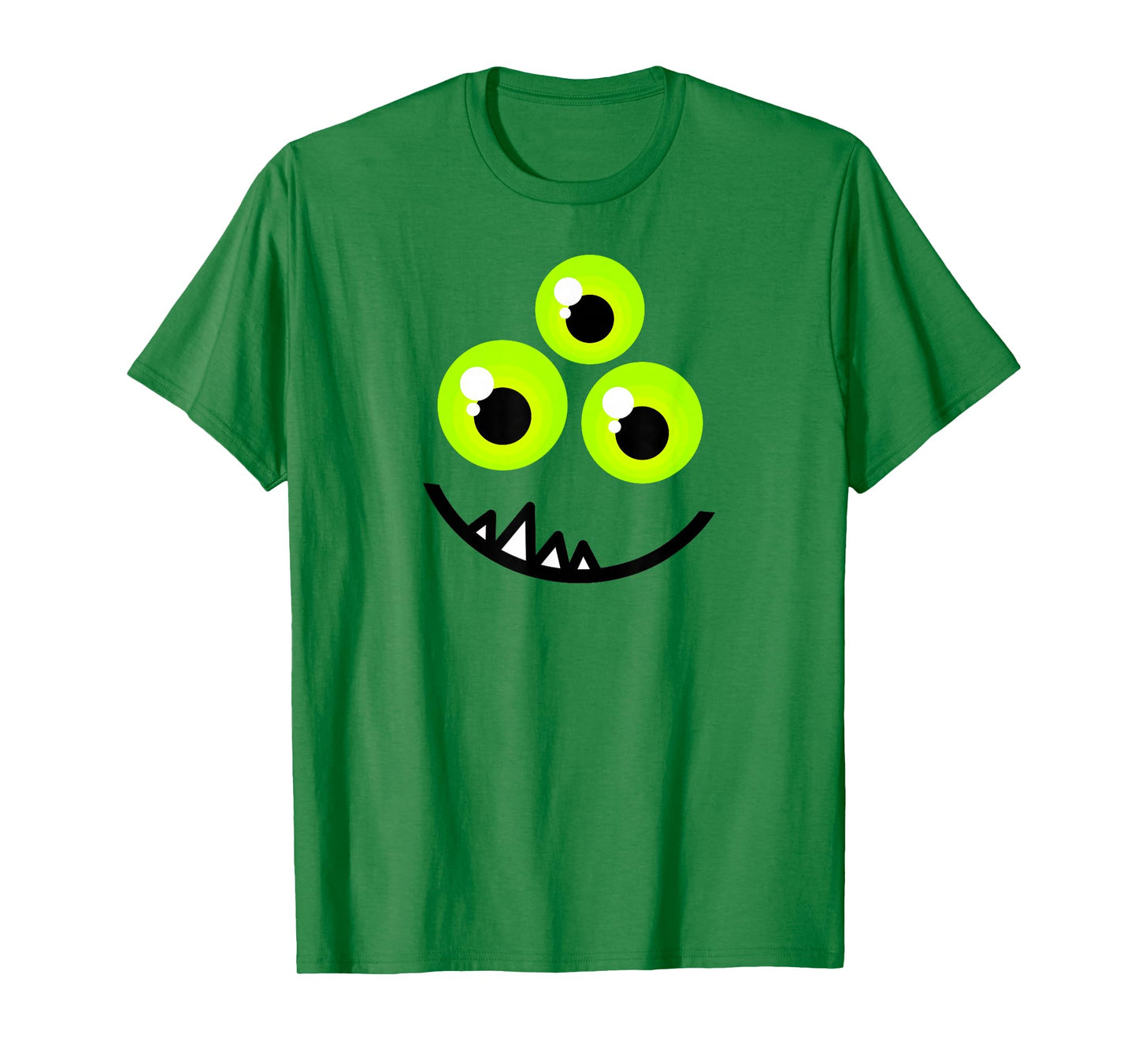 Cute One Eyed Monster Face Green Eyes Halloween Costume T-Shirt