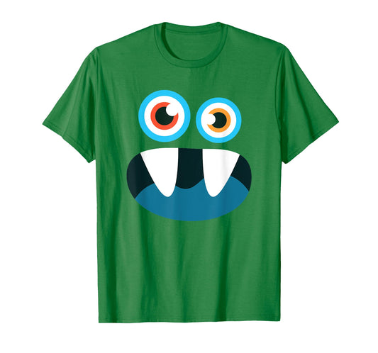 Cute Monster Face Funny Halloween Matching Costume Outfit T-Shirt