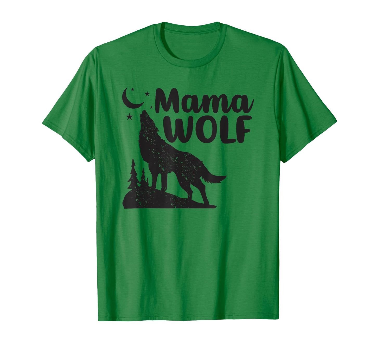 Mama Wolf And Moon, Momma Wolf Howling, Funny Animal T-Shirt