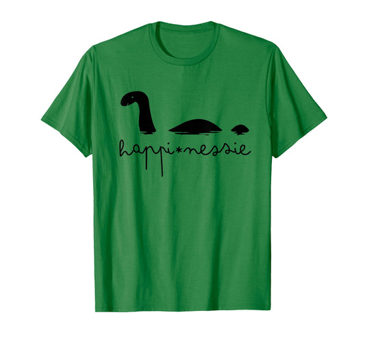 HappiNessie Loch Ness Monster Cute Women Cartoon Graphic Tee T-Shirt