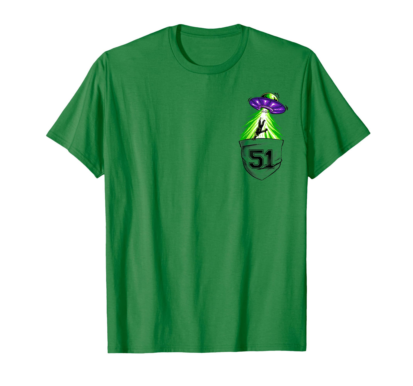Alien Ship In Pocket Funny UFO Abduction T-Shirt