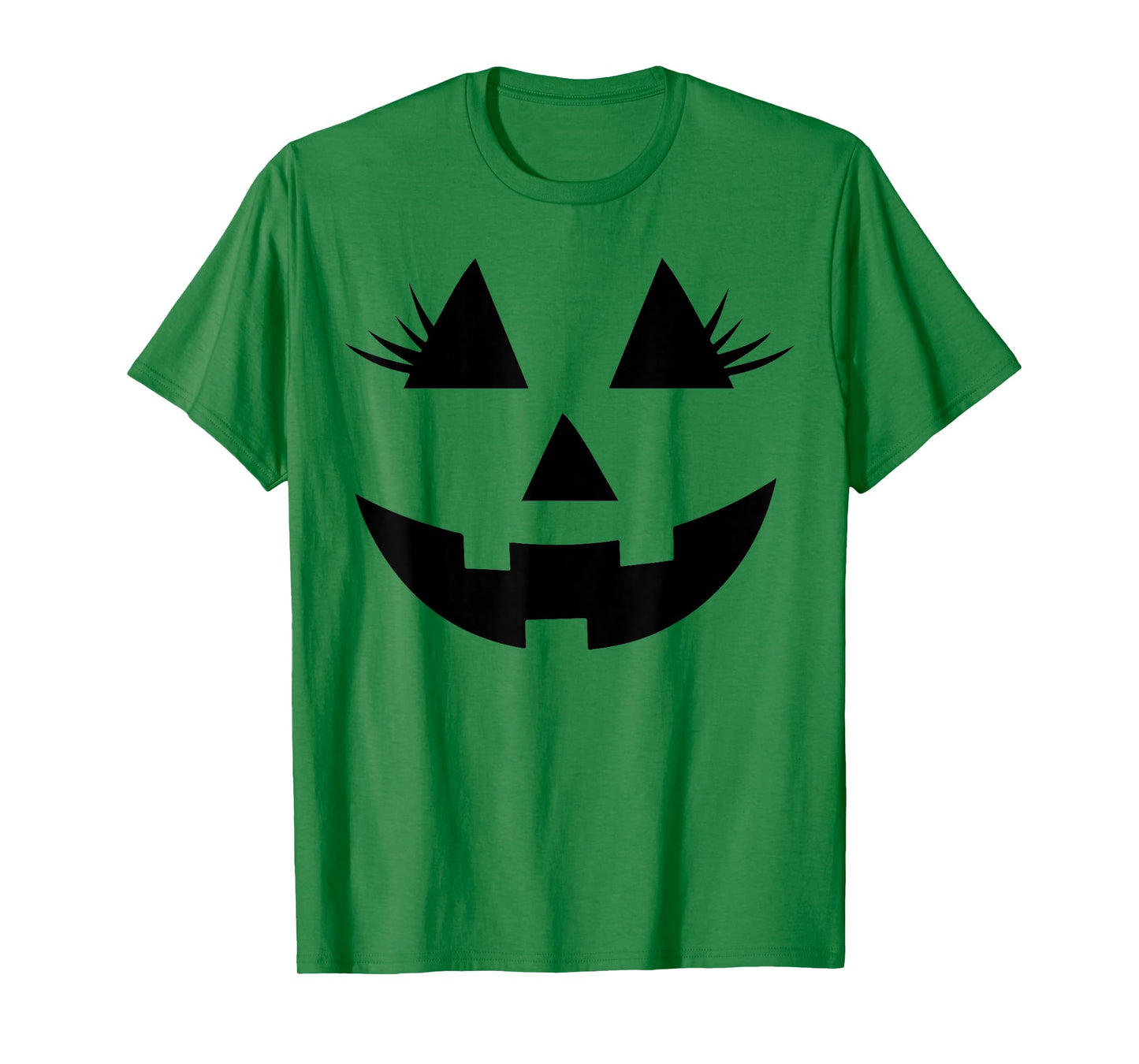 Funny Jack O Lantern Face Pumpkin Eyelashes Hallowen Costume T-Shirt