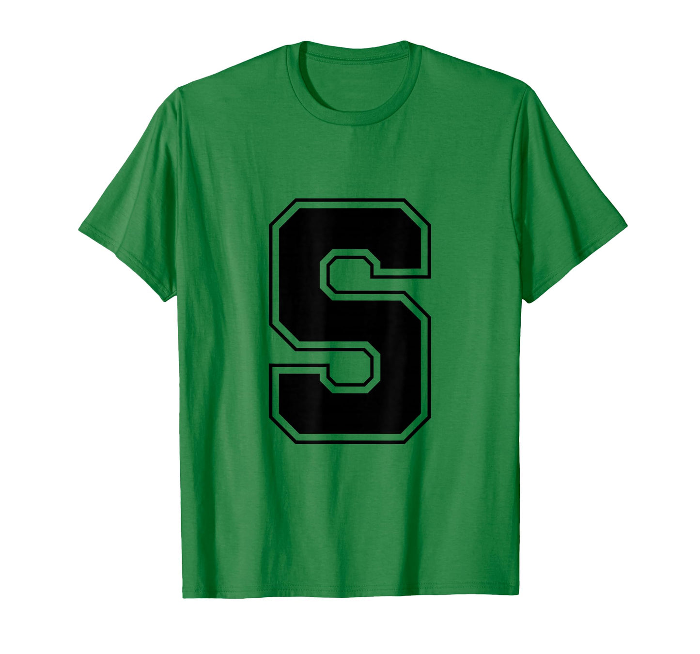Letter S Big Bold Capital Varsity Alphabet Monogram T-Shirt