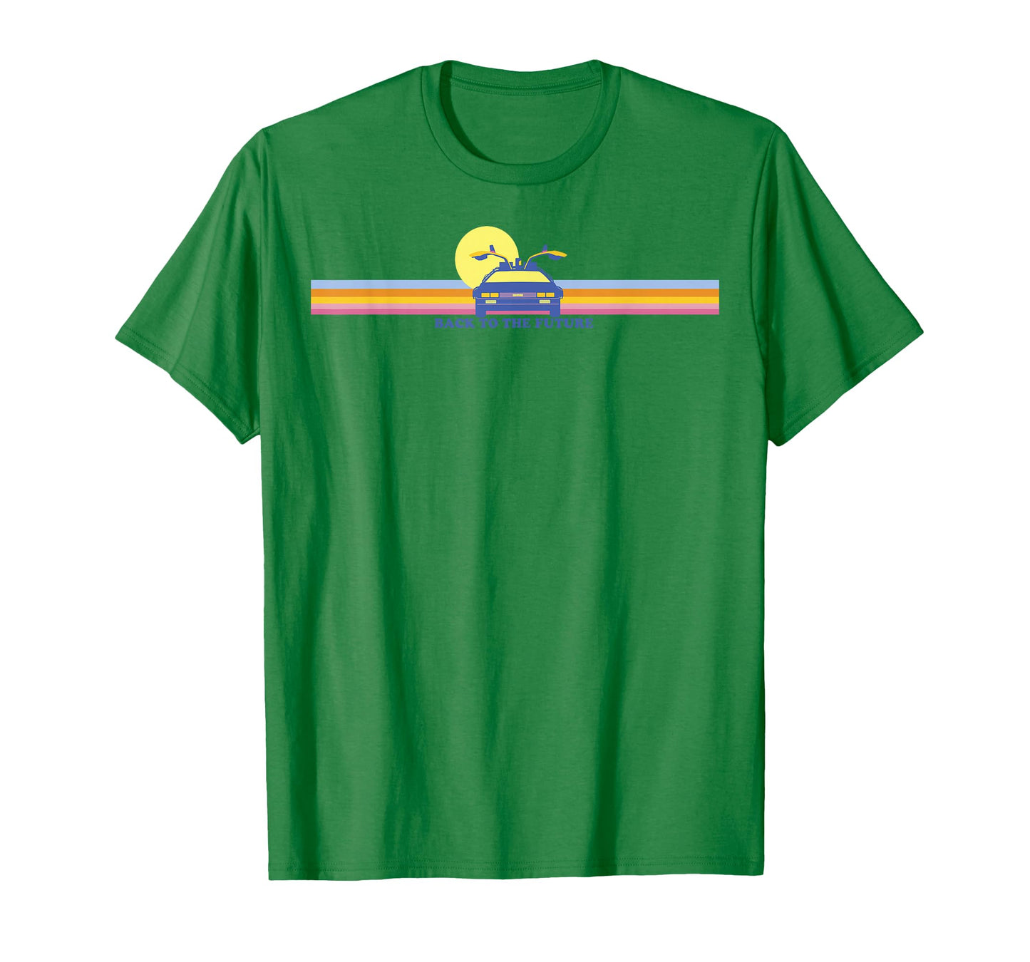 Back to The Future Delorean Retro Chest Stripes T-Shirt