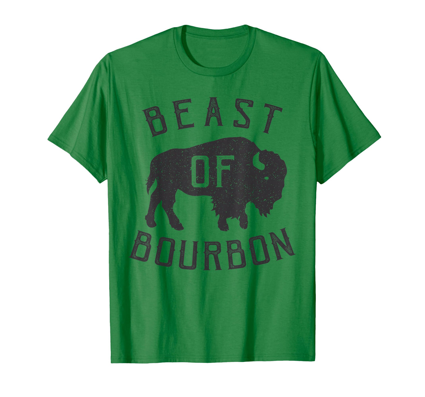 Beast of Bourbon Drinking Whiskey Design Bison Buffalo Party T-Shirt