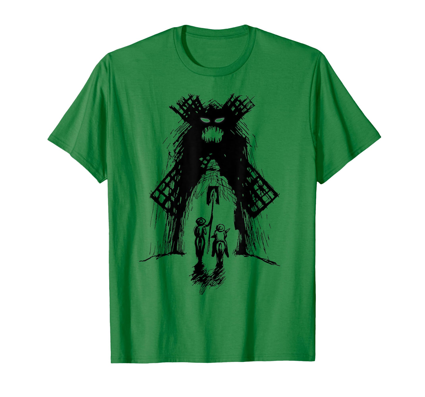 Don Quixote and Sancho vs Monster Windmill T-Shirt