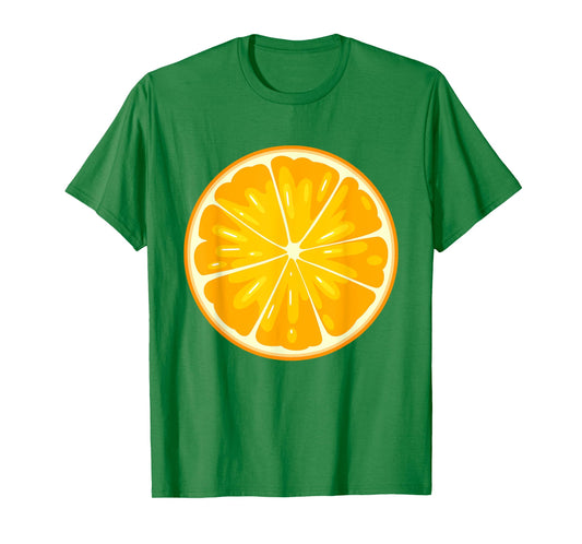 Funny Orange Sliced Fruit Lazy Easy Halloween Costume T-Shirt