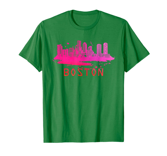 Modern Boston Cityscape - Boston Massachusetts Skyline T-Shirt