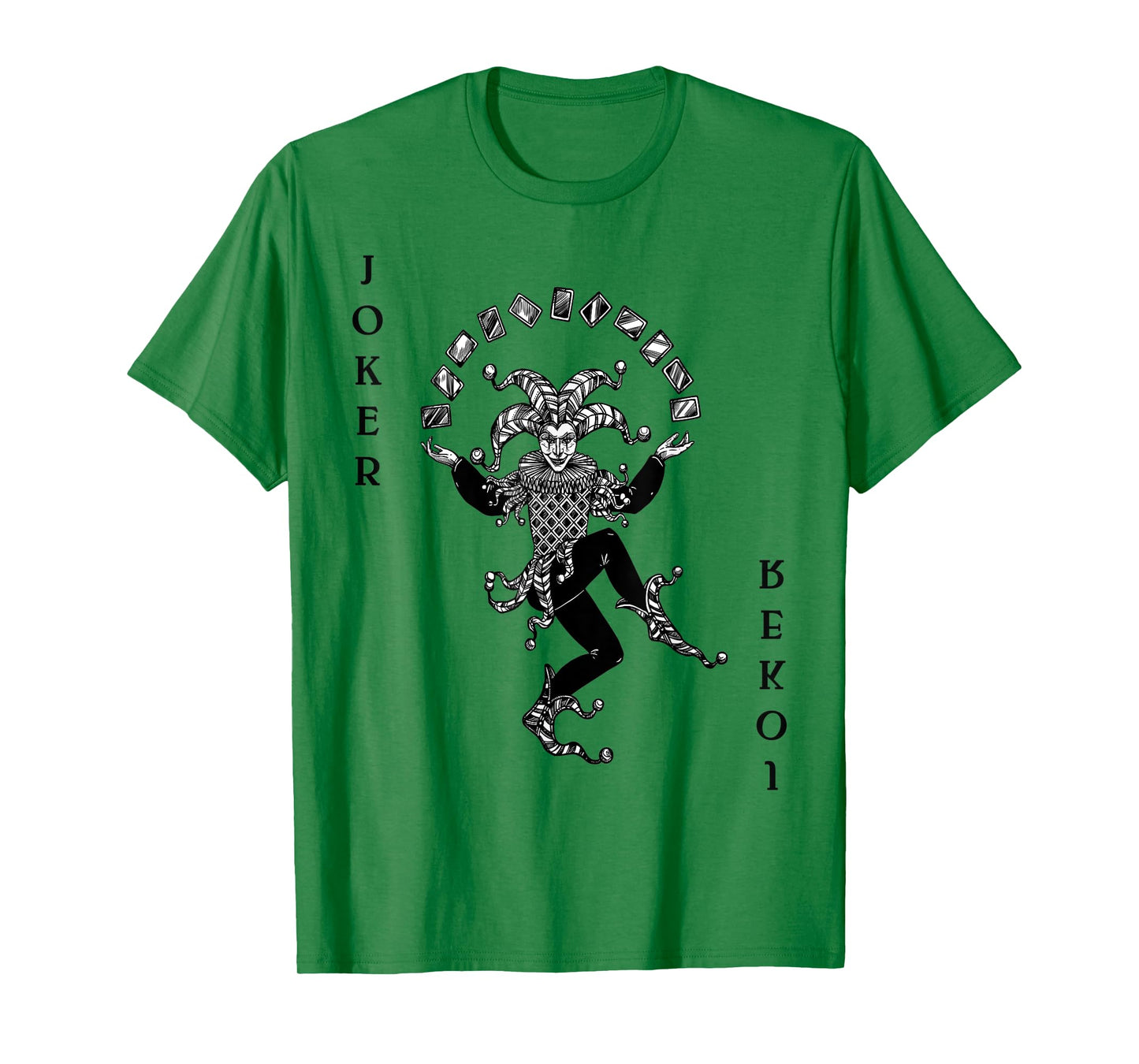 Joker Poker Playing Card Costume Carnival Joker Costume T-Shirt