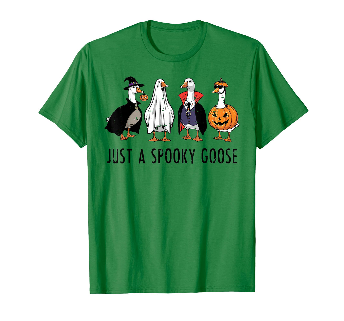 Halloween Just A Spooky Goose Funny Costume Men Women Kids T-Shirt