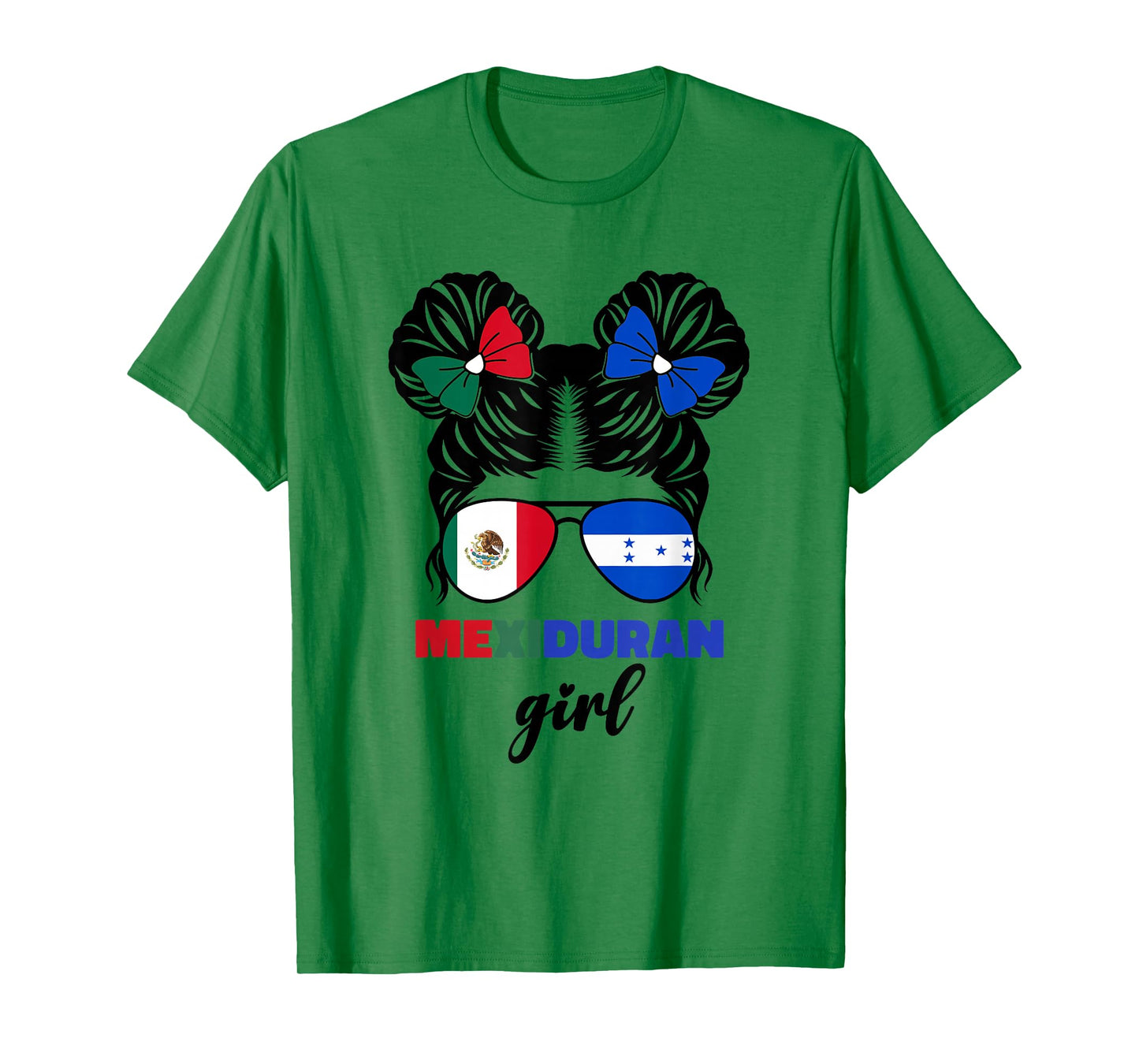 Half Mexican and Honduran Mexico Honduras Flag Girls Kids T-Shirt