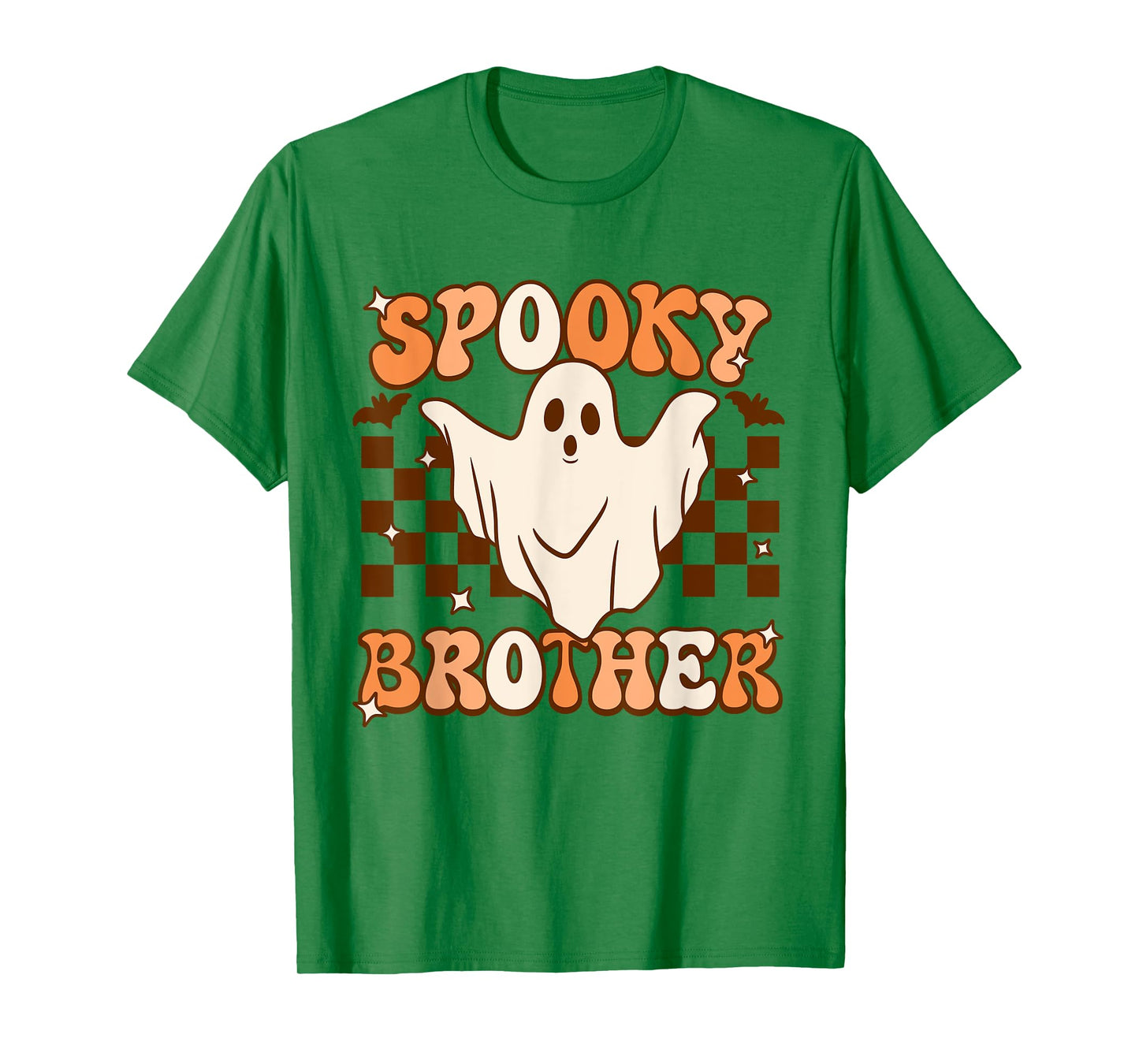 Retro Groovy Ghost Spooky Brother Costume Matching T-Shirt