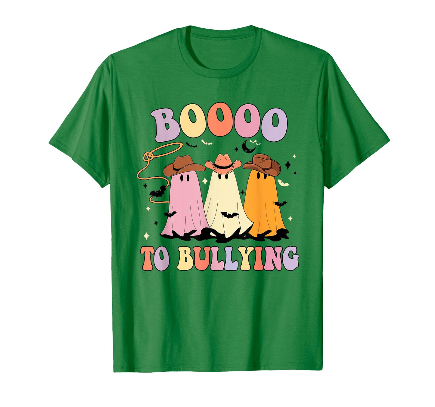 Boo To Bullying Cowboy Anti Bullying Ghost Unity Day Orange T-Shirt