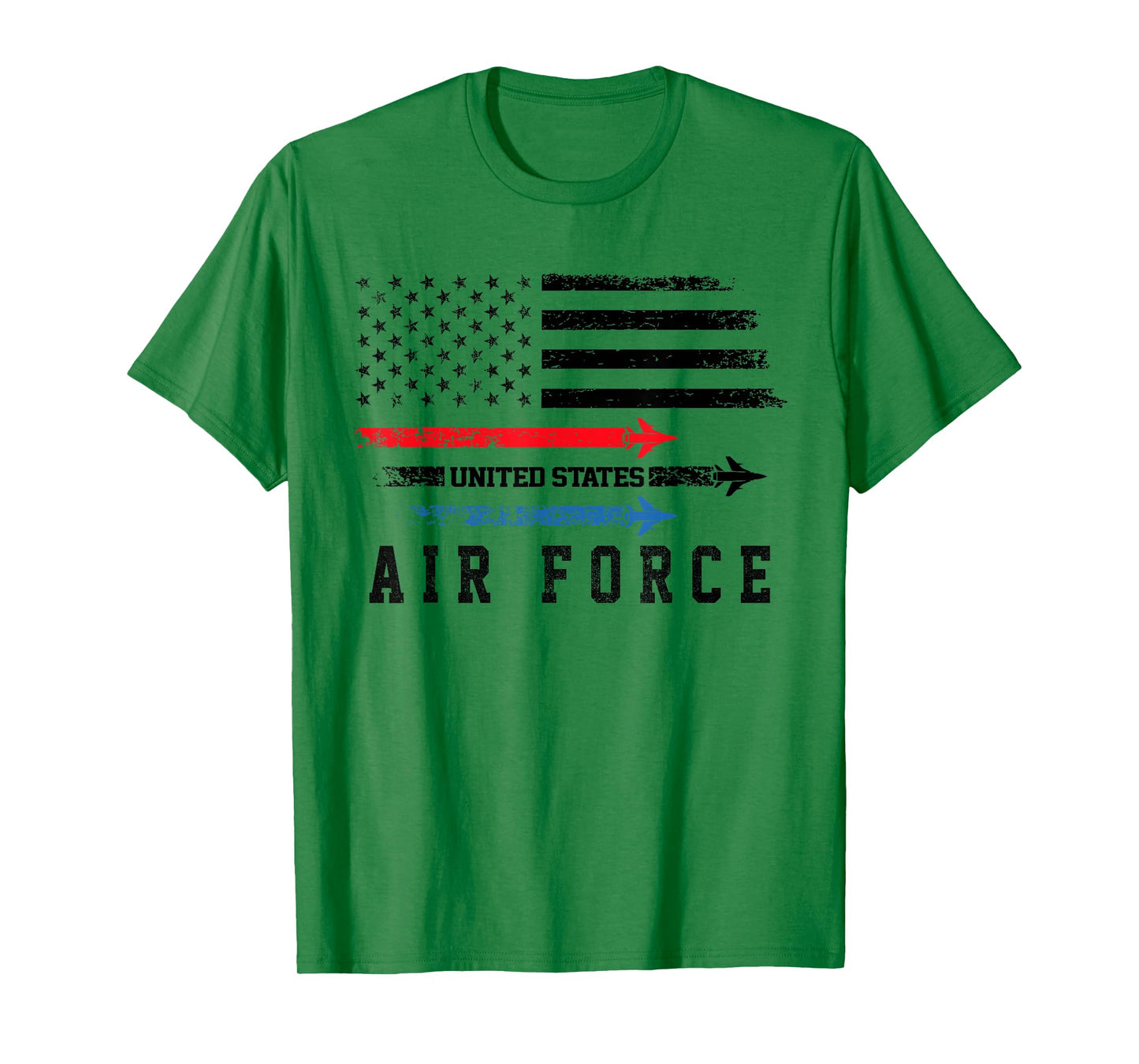 Red White Blue Air Force Flyover Proud American Independence T-Shirt