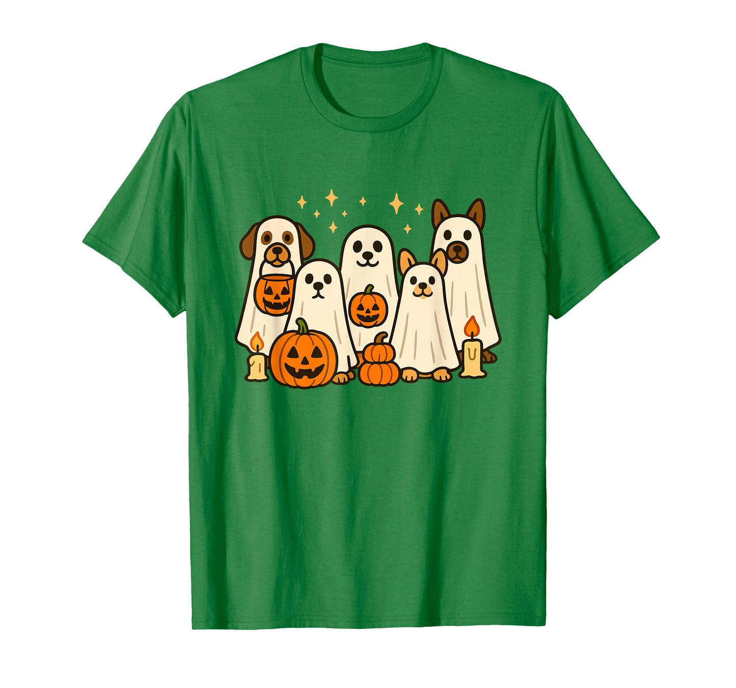 Cute Dog Ghost Funny Halloween Costume T-Shirt