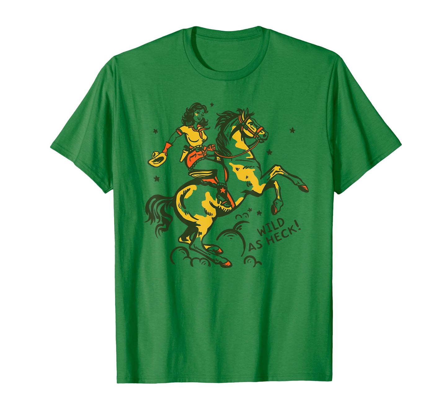 Wild As Heck Retro Vintage Western Rodeo Yeehaw Cowgirl Gift T-Shirt