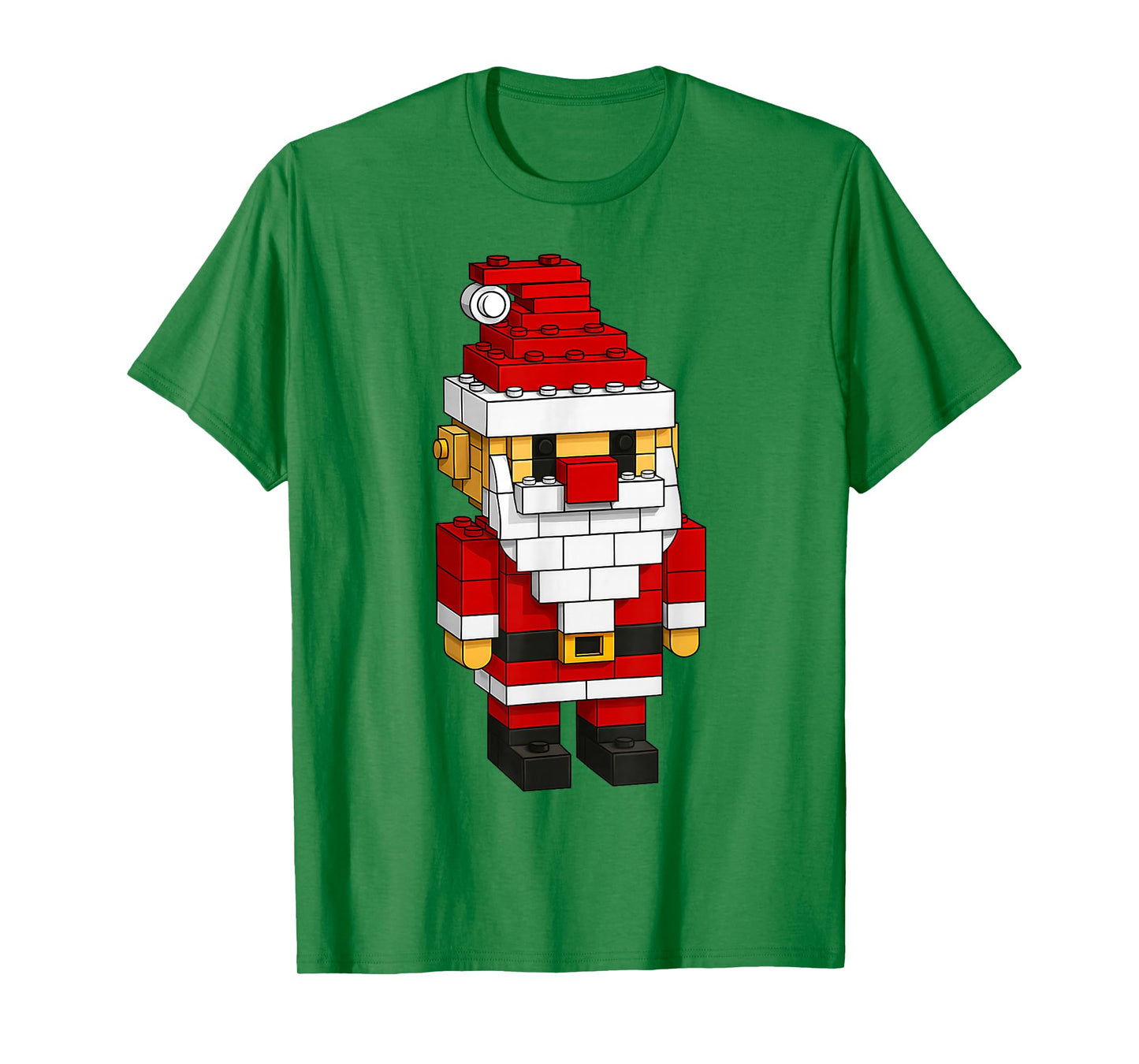Santa Building Block Master Builders Merry Christmas Kids T-Shirt