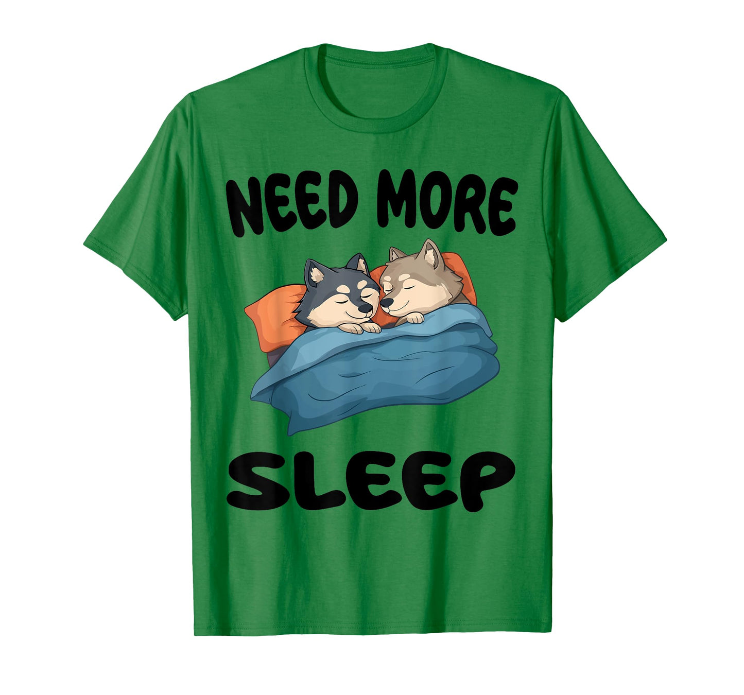 Cute Wolf Need More Sleep Pajamas Nightgown T-Shirt