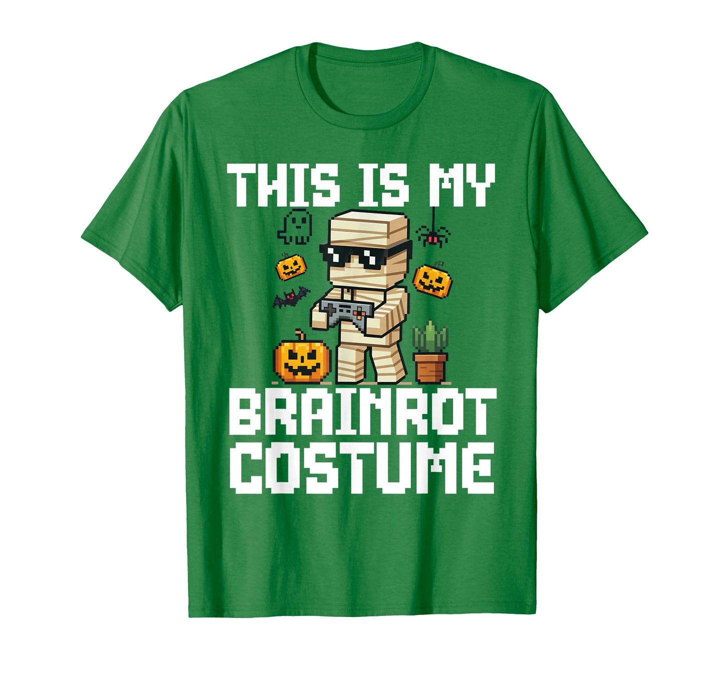 Brainrot Halloween Costume Shirt Kids Zombie Brainrot Gamer T-Shirt