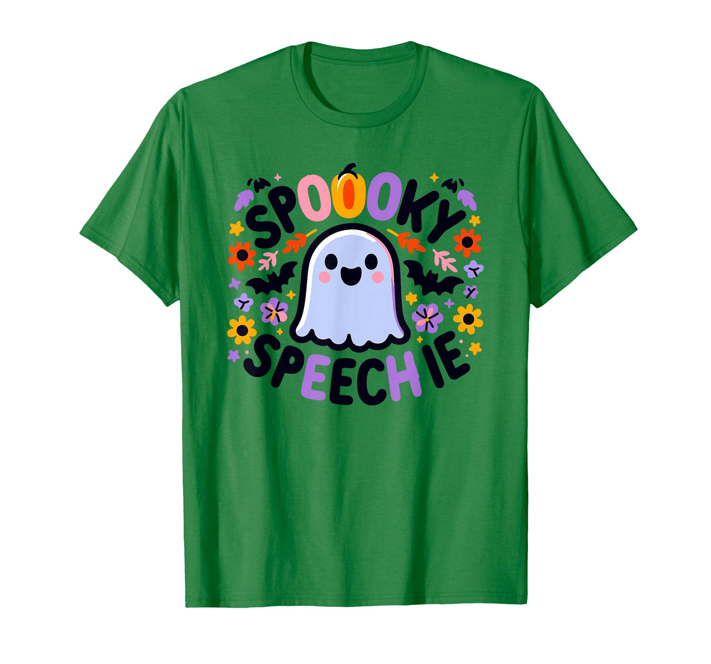 SLP Halloween Speech Therapy Spooky Ghost Speech Therapist T-Shirt